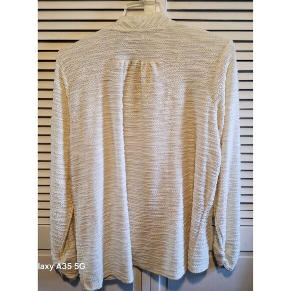 Maurices Womens Open Front Textured Cardigan Size 3 Polyester Cotton Blend - Picture 4 of 6